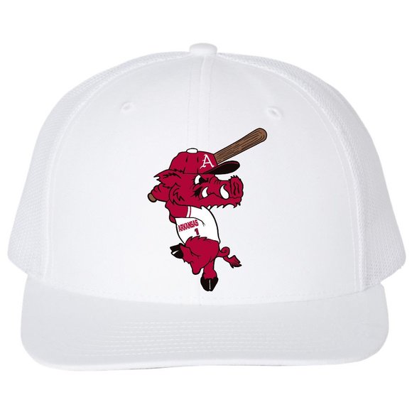 Ribby at Bat 3D YP Snapback Trucker Hat- White - Picture 1 of 3